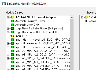 EthernetIP Configuration mit EDS Dateien